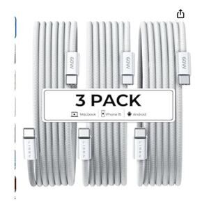 USB C to USB C Fast Charging, 60W USB C Cable Type C Fast Charging 3Pack 6FT
